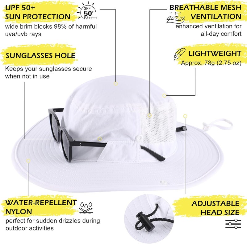 Connectyle Men's Sun Hat UPF 50+ Wide Brim Bucket Hats for Fishing Hiking Gardening Adjustable Boonie Hat Outdoor Safari Hats - Image 2